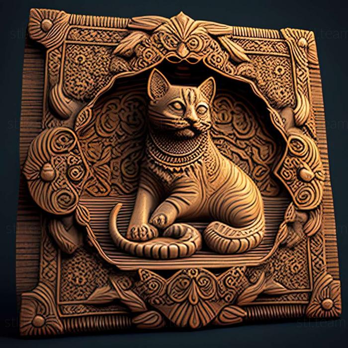 3D model India cat famous animal (STL)